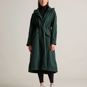 Quince Women’s Weatherproof Rain Trench Coat in Green Size Large